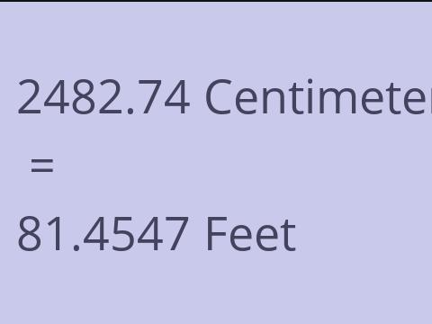 2482.74 CM TO FEET