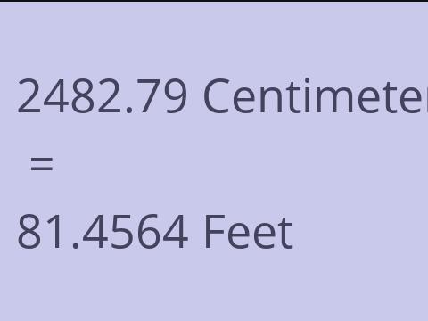 2482.79 CM TO FEET
