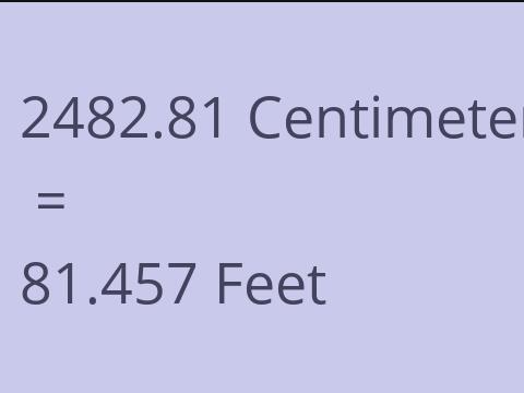 2482.81 CM TO FEET