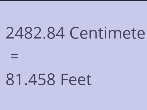 2482.84 CM TO FEET