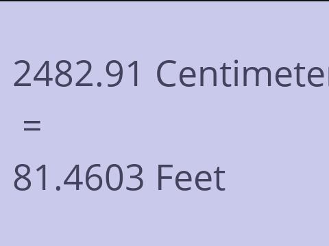 2482.91 CM TO FEET