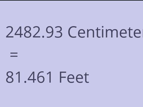 2482.93 CM TO FEET