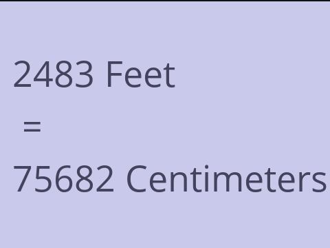 2483 FEET TO CM