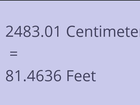 2483.01 CM TO FEET
