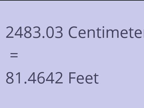 2483.03 CM TO FEET