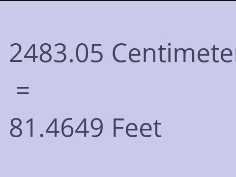 2483.05 CM TO FEET