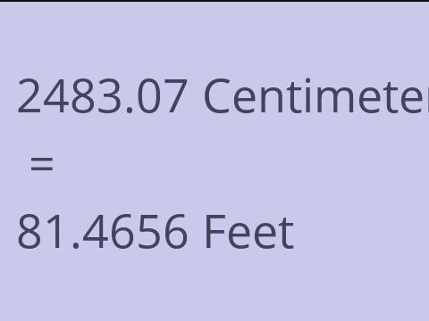 2483.07 CM TO FEET
