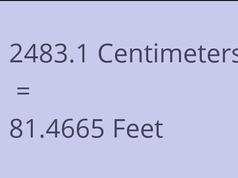 2483.1 CM TO FEET