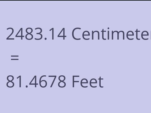 2483.14 CM TO FEET