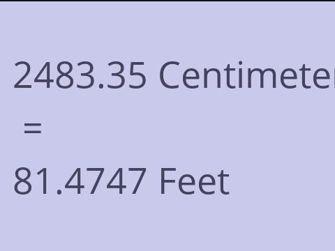 2483.35 CM TO FEET