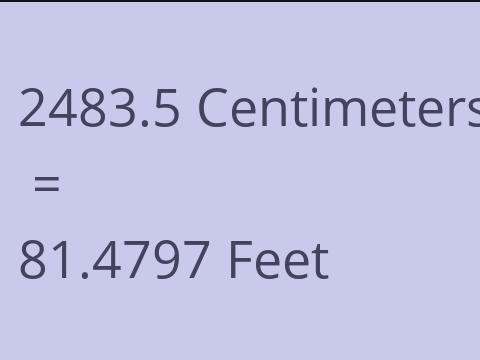 2483.5 CM TO FEET