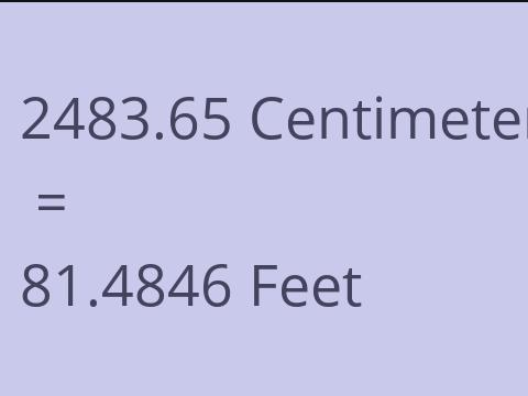 2483.65 CM TO FEET
