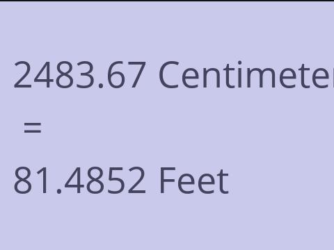 2483.67 CM TO FEET