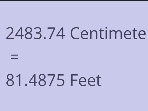 2483.74 CM TO FEET
