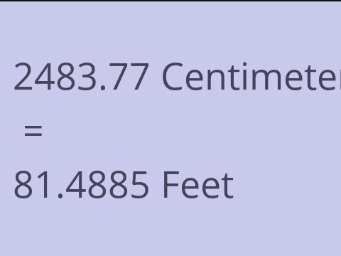 2483.77 CM TO FEET