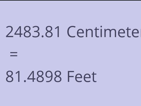 2483.81 CM TO FEET