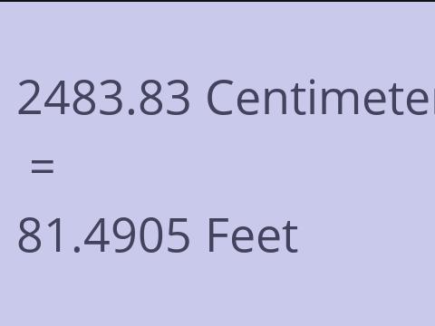 2483.83 CM TO FEET