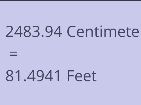 2483.94 CM TO FEET