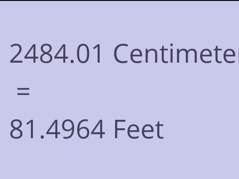 2484.01 CM TO FEET