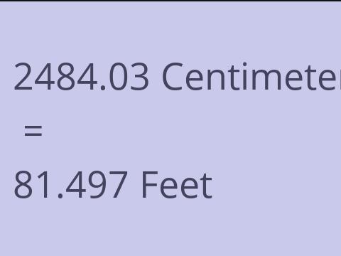 2484.03 CM TO FEET