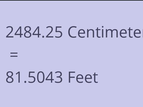 2484.25 CM TO FEET