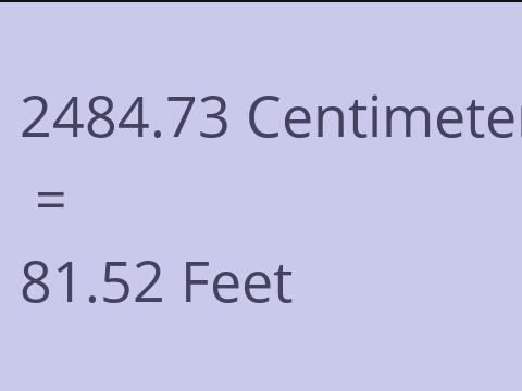 2484.73 CM TO FEET