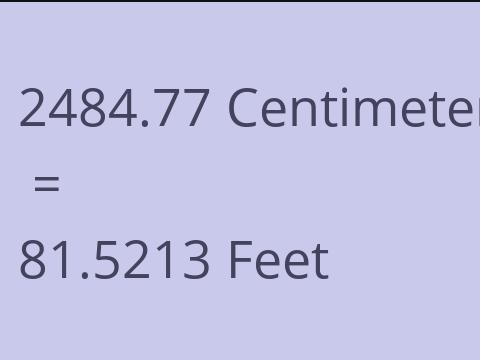 2484.77 CM TO FEET