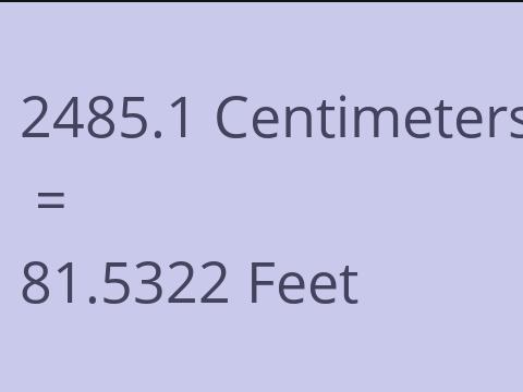 2485.1 CM TO FEET