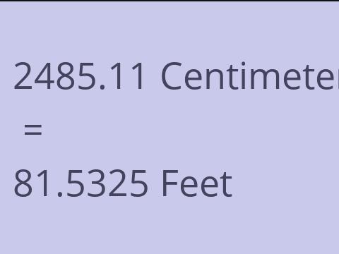 2485.11 CM TO FEET