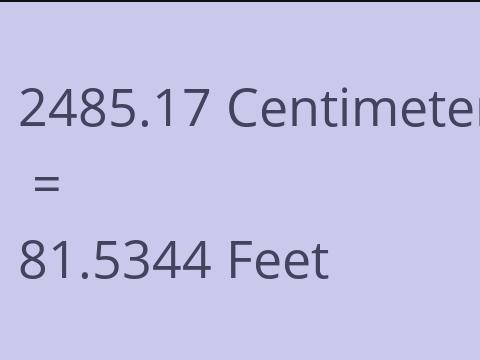 2485.17 CM TO FEET