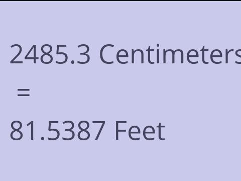 2485.3 CM TO FEET