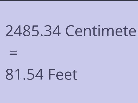 2485.34 CM TO FEET