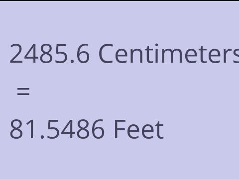 2485.6 CM TO FEET