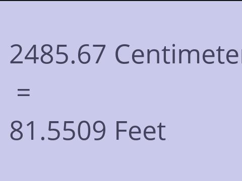 2485.67 CM TO FEET