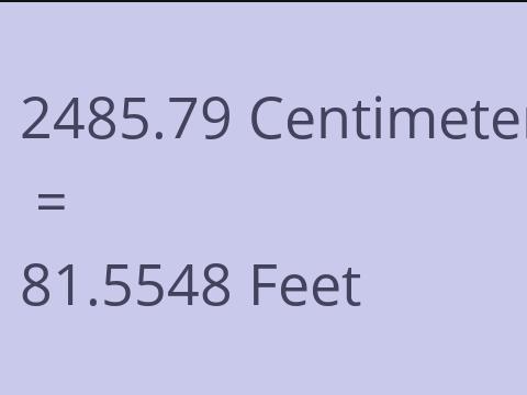 2485.79 CM TO FEET