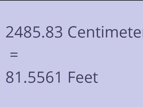 2485.83 CM TO FEET