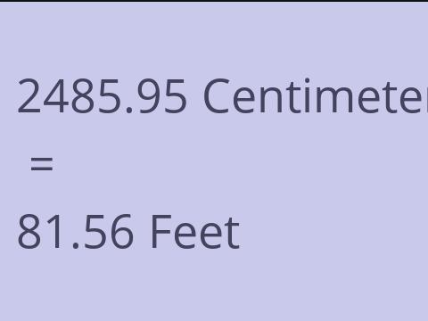 2485.95 CM TO FEET