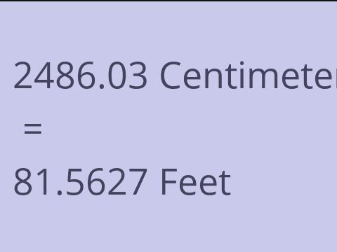 2486.03 CM TO FEET