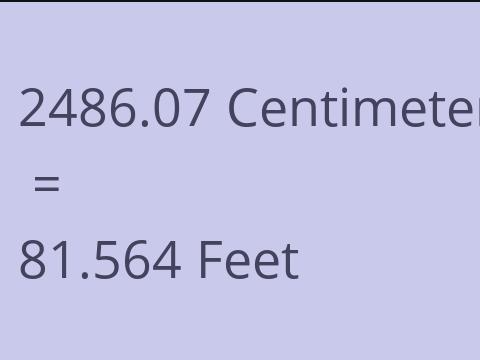 2486.07 CM TO FEET