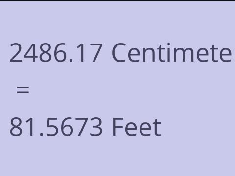 2486.17 CM TO FEET