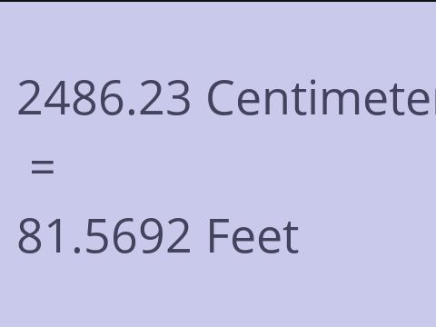 2486.23 CM TO FEET