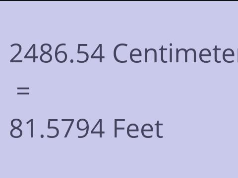 2486.54 CM TO FEET
