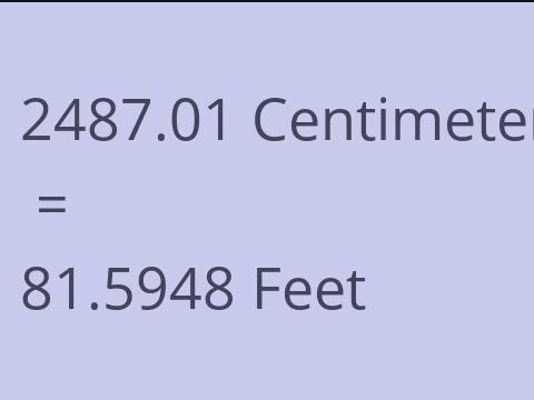 2487.01 CM TO FEET