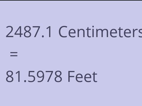 2487.1 CM TO FEET