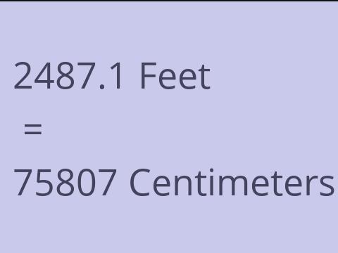 2487.1 FEET TO CM