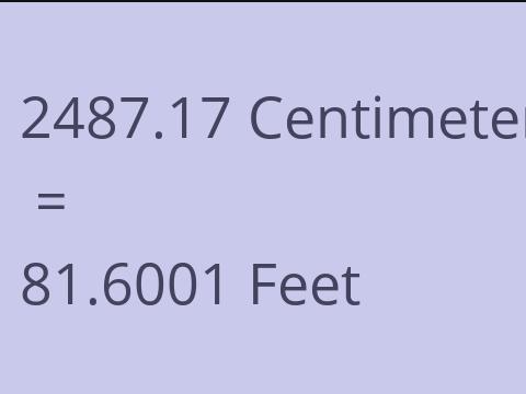 2487.17 CM TO FEET