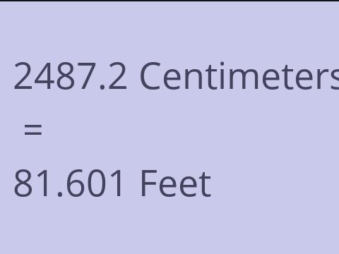 2487.2 CM TO FEET