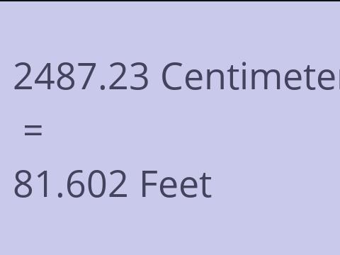 2487.23 CM TO FEET