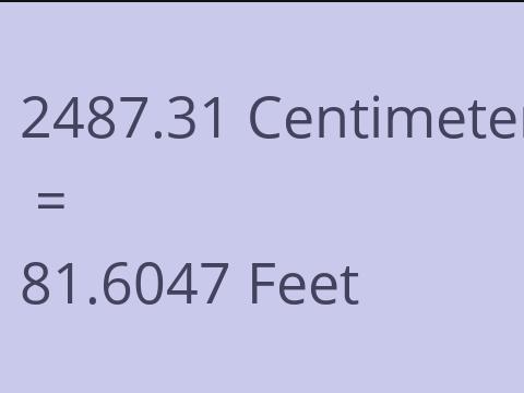 2487.31 CM TO FEET