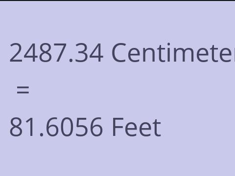 2487.34 CM TO FEET